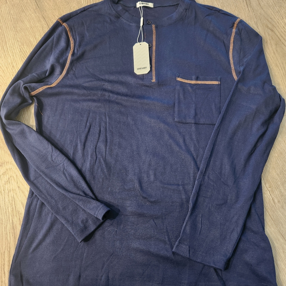 Men's Blue Long Sleeve Shirt